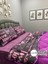 Çetinhome Çift Kişilik Desenli Welsoft Yorgan Seti Love Mor (Çarşafsız) 3