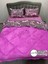 Çetinhome Çift Kişilik Desenli Welsoft Yorgan Seti Love Mor (Çarşafsız) 4