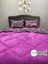 Çetinhome Çift Kişilik Desenli Welsoft Yorgan Seti Love Mor (Çarşafsız) 5