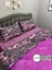 Çetinhome Çift Kişilik Desenli Welsoft Yorgan Seti Love Mor (Çarşafsız) 6