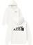 Dj Evrim Tablosu Tasarım Baskılı Oversize Beyaz Kapüşonlu Sweatshirt 1