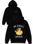 No Ducks Gıven Tasarım Baskılı Oversize Siyah Kapüşonlu Sweatshirt 1