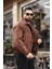 Unisex Yeni Sezon Kahverengi Oversize Vintage Kadife Ceket 3