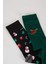 Erkek Yılbaşı Temalı 2'li Pamuklu Uzun Çorap A6086AXNS 4
