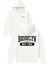 Brooklyn Yıldızlı Newyork Tasarım Baskılı Oversize Beyaz Kapüşonlu Sweatshirt 1