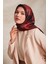 Bordo Noktalı Kareli Twill İpek Eşarp 1