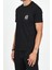 Erkek Regular Fit Yazı Logolu Pamuklu T-Shirt - Siyah 3