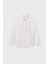 Kız Çocuk Regular Fit Nakışlı Cep Detaylı Gömlek - Krem 1