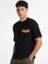 Erkek Baskılı Oversize T-Shirt - Siyah 5