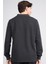 Çetinkaya Mentality 4415 Erkek Fermuarlı Dik Yaka Petek Örgü Sweatshirt Antrasit 5