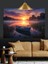 Denizde Tekne Gün Batımı Dekoratif Kanvas - Mdf Ahşap Tablo 4