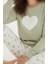 Luxury Thermal Büyük Kalp Desenli Kadın Polar Kışlık Pijama Takımı – 42047 6