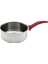 14CM Kırmızı Plastik Kulp Çelik Sos Tava (5324) 1