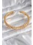 316L Çelik Gold Renk Dorika Model Kadın Bileklik BLK-67872 1