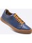 Hakiki Deri Sneakers Erkek Ayakkabı Mavi 9867 1