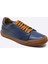 Hakiki Deri Sneakers Erkek Ayakkabı Mavi 9867 2