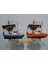 El Yapımı Dekoratif Ahşap Yelkenli Balıkçı Teknesi Taka Maketi 15CM 4