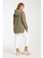 Kadın Rahat Kesim Kapüşonlu Trençkot 4