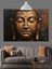 Huzurlu Budha Heykeli Detay Portresi Dekoratif Kanvas - Mdf Ahşap Tablo 2