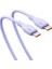 Pudding Hızlı Şarj Özellikli Type-C To Type-C Kablo 100W, 1.2 Metre, Mor 3