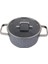 Bianco Gri Kapaklı Derin Tencere 20 cm 1