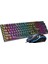 T-Wolf TF270 Rainbow Rgb Mekanik Hisli Gaming Klavye Mouse Seti Punk Keycap Ingilizce 1