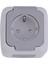 Gri Şeffaf Kapaklı Topraklı Priz Çabuk Bağlantı 1
