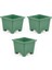 Adet Küçük Plastik Saksı Seti (Yeşil), 1,2 L, Iç Mekan ve Balkon Kullanımı 1