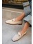 Aloha Bej Süet Gold Detaylı Loafer 3