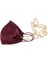 House Of Silk 100% Ipek Kırmızı Bordo Ağız Maskesi Zincir Detaylı Earloop Earloop Ağız Maskesi 2