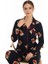 Luxury Soft Lacivert Ayıcık Desenli Uzun Kollu Kadın Pijama Takımı – 3057 1