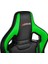 Akdeniz Profesyonel Oyuncu Koltuğu, Bel ve Boyun Desteği, Tekerlekli, Hareketli Kolçaklar, 74 x 57 x 24 Cm, Yeşil/siyah 4