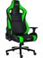 Akdeniz Profesyonel Oyuncu Koltuğu, Bel ve Boyun Desteği, Tekerlekli, Hareketli Kolçaklar, 74 x 57 x 24 Cm, Yeşil/siyah 5