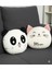 Sozzy Sevimli Peluş Panda ve Kedi Yastık Seti 1