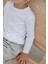 Uzun Kollu ve Pamuklu Beyaz Tişört Erkek Çocuk 3