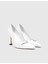 Puerto Hakiki Deri Beyaz Kadın Topuklu Ayakkabı 1