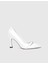 Puerto Hakiki Deri Beyaz Kadın Topuklu Ayakkabı 3