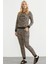 Leopar Desenli Pijama Takım - Kamel 2