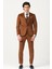 Taba Fitilli Kadife Erkek Takım Elbise – 3 Parça Yelekli, Şık ve Modern Slim Fit Kesim 1