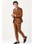 Taba Fitilli Kadife Erkek Takım Elbise – 3 Parça Yelekli, Şık ve Modern Slim Fit Kesim 2