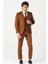 Taba Fitilli Kadife Erkek Takım Elbise – 3 Parça Yelekli, Şık ve Modern Slim Fit Kesim 5