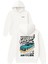 Illegal Drive Tasarım Baskılı Oversize Beyaz Kapüşonlu Sweatshirt 1