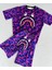 Unisex Çocuk Dijital Baskılı Şortlu Takım - Mor 1