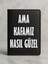 Ruhsat Koruyucu Baskılı Kart Bölmeli Siyah Vinlex Deri Ruhsat Kabı Kılıfı Kafamız Güzel 1