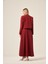 Kadın Ceket Elbise Takım Bordo 31210 6