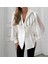 Ekru Taş Detaylı Şık Ceket Bluz 3