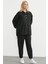 Scuba Oversize Tunik Eşofman Takım - Siyah 3