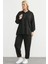 Scuba Oversize Tunik Eşofman Takım - Siyah 5
