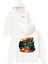 Campıng Is My Life Tasarım Baskılı Oversize Beyaz Kapüşonlu Sweatshirt 1