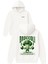 Brocolı Adam Tasarım Baskılı Oversize Beyaz Kapüşonlu Sweatshirt 1